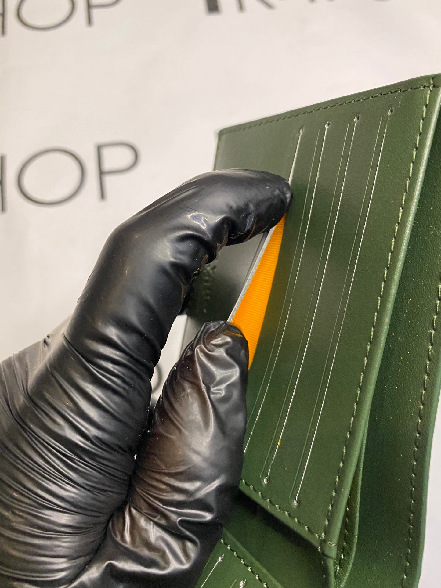 Portafoglio Goyard verde