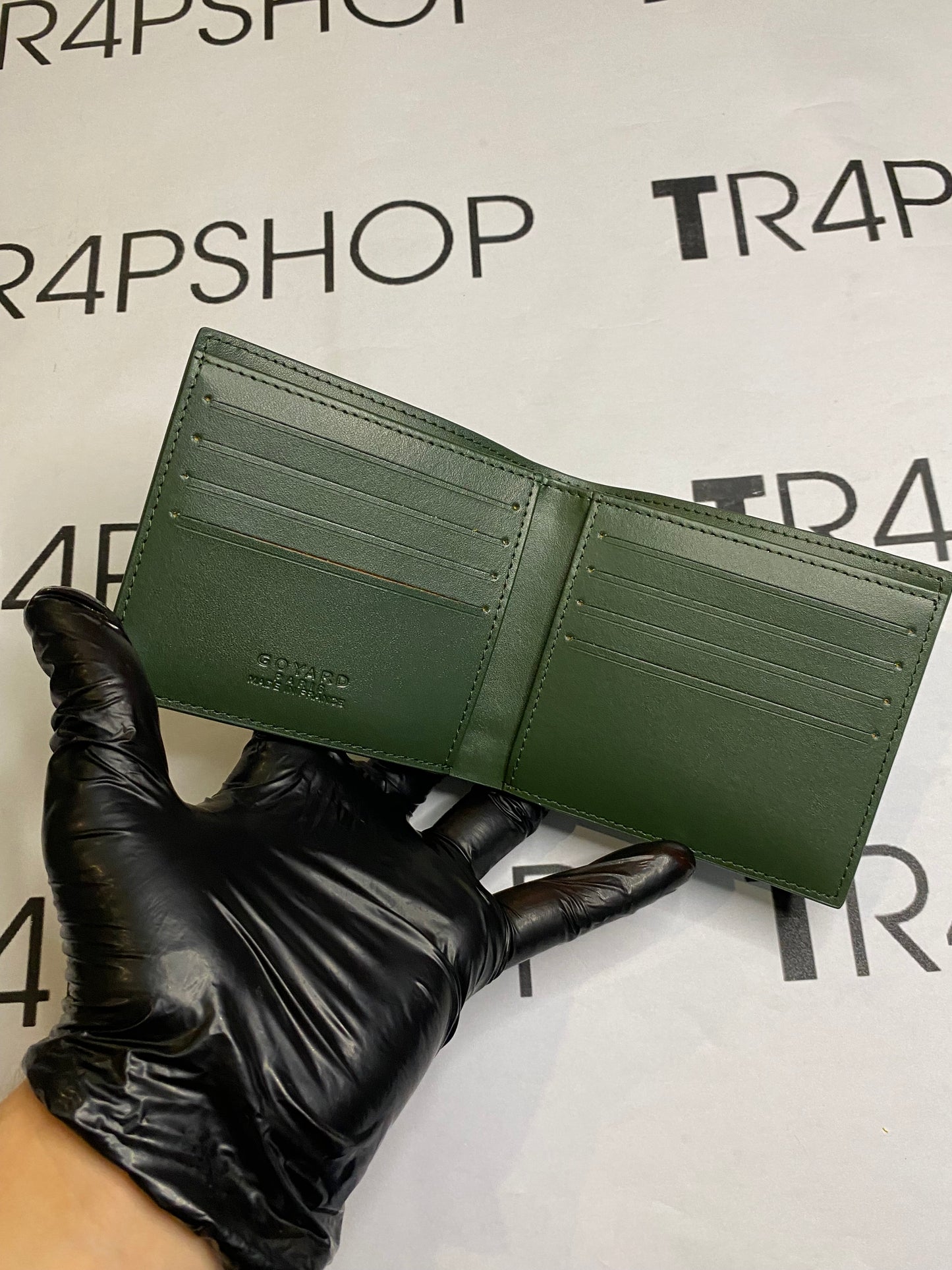 Portafoglio Goyard verde